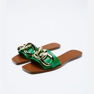 💚LISTERS PICK💚 ZARA Chain flat sandal